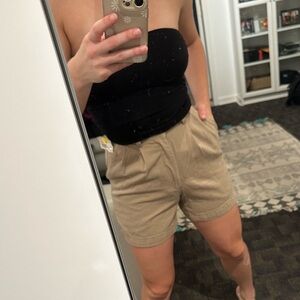 Vintage dockers khaki size 2 petite pleated shorts